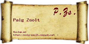 Palg Zsolt névjegykártya